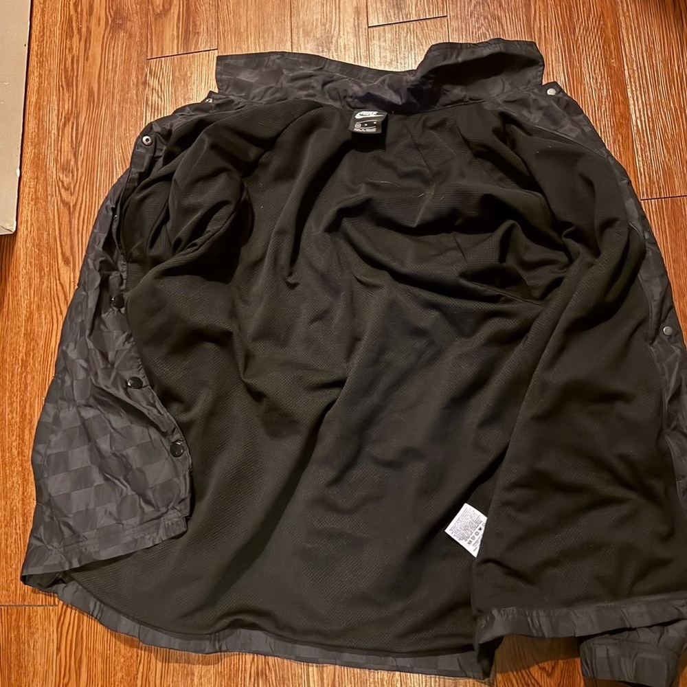 Nike Windbreaker Button Up Jacket Medium Black - image 6